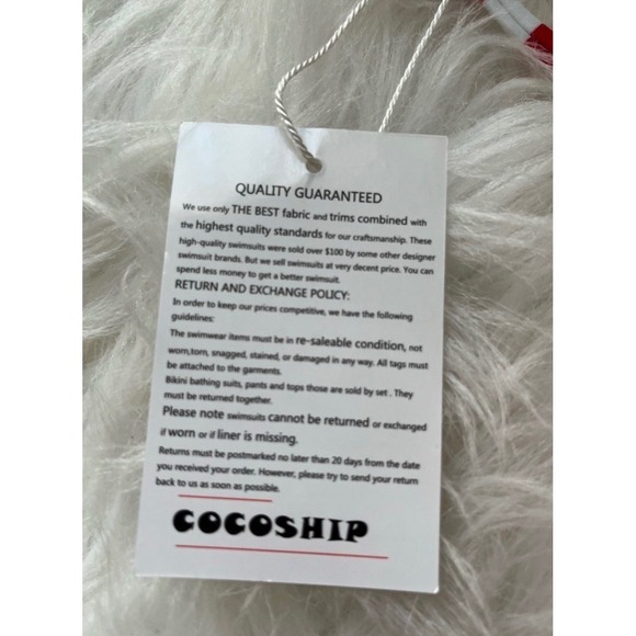 NEW Cocochip Striped High Waist Bikini Set Retro Swimsuit Pin Up Style Large - Picture 6 of 6